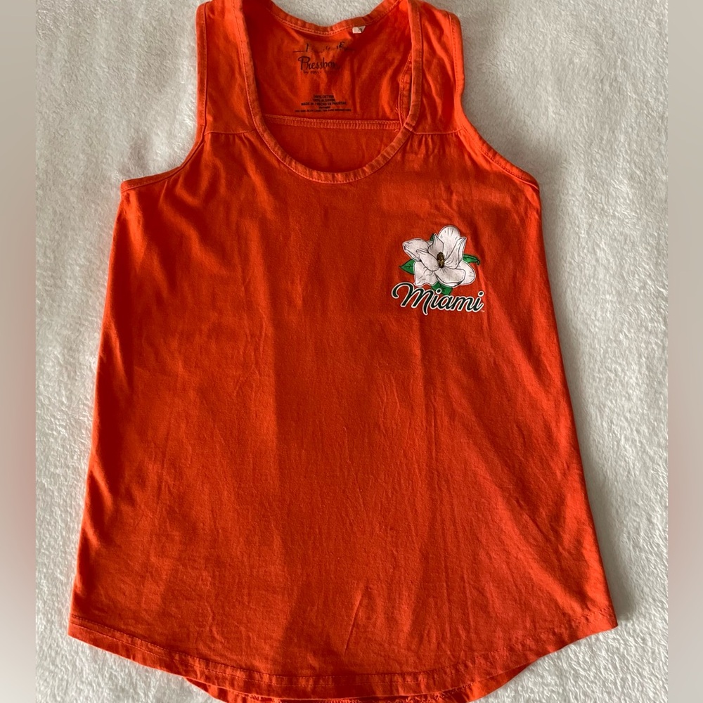 Miami Hurricanes Women’s Orange Pressbox Tank Top